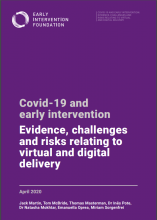 Covid-19 and early intervention: Evidence, challenges and risks relating to virtual and digital delivery